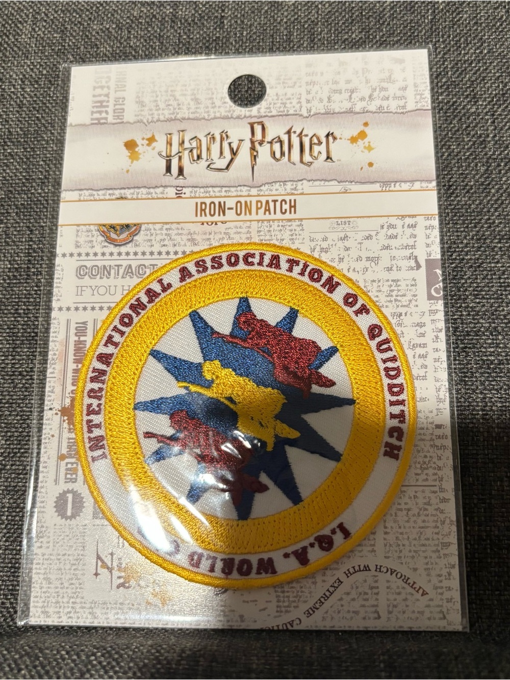 Warner Bros. Harry Potter Yellow Blue Red Iron-On Patch